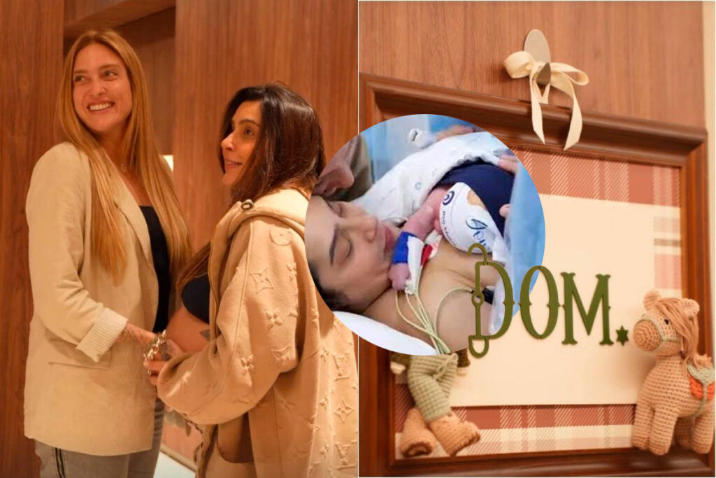 Lauana Prado e Tati Dias celebram a chegada de Dom, primeiro filho do casal Lauana Prado e Tati Dias celebram a chegada de Dom, primeiro filho do casal